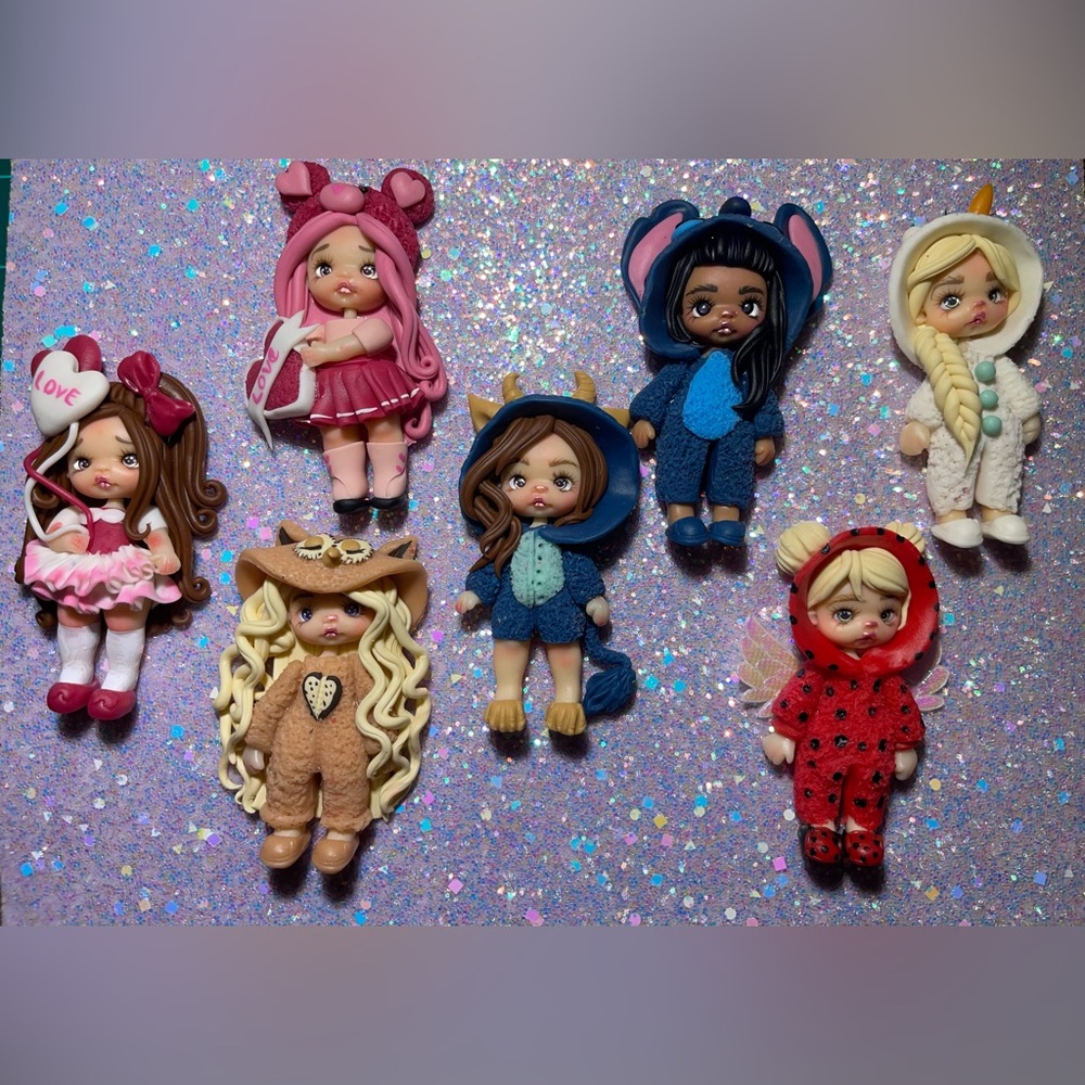 Colorful Handmade Doll Set